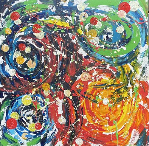 happy whirlwind de Olya Jonas, Pintura a la venta en Singulart