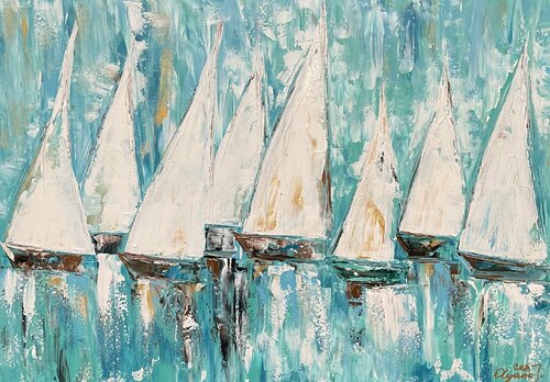 Segelboote 7 de Olya Jonas, Pintura a la venta en Singulart