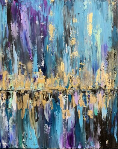 Abstract purple de Olya Jonas, Pintura a la venta en Singulart