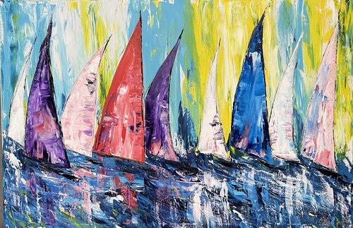 Küste Royal/ ocean view de Olya Jonas, Pintura a la venta en Singulart
