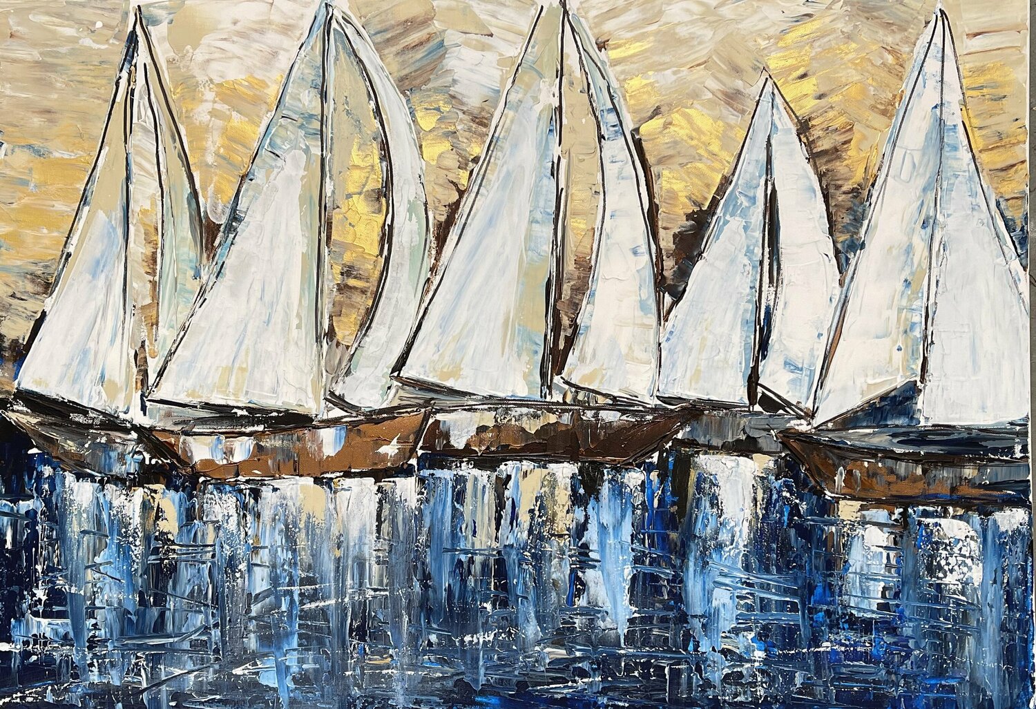 Segelschiffe 6 Olya Jonas Pintura original en venta