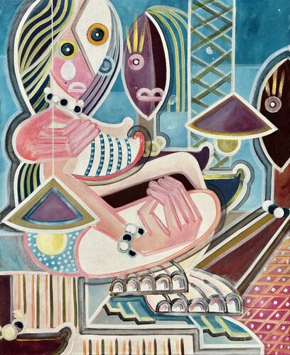 Donna al Mare  CODE .AC00S6D  - CHINA EDITION DIGITAL LIMITED   SIGNED von Alessandro Cardamone, Malerei kaufen auf Singulart
