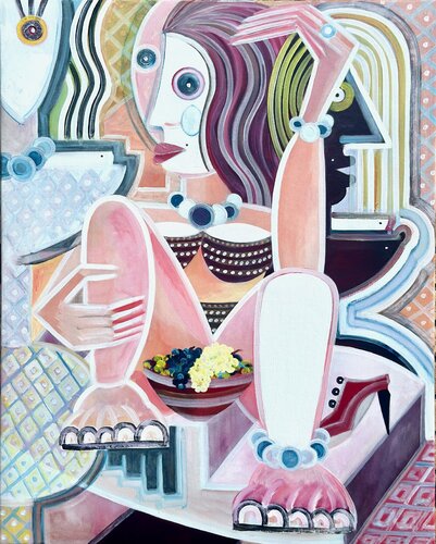 Femme au cafe du Louvre  Code: AC0031H  CHINA EDITION DIGITAL  LIMITED SIGNED by Alessandro Cardamone, Print for Sale on Singulart