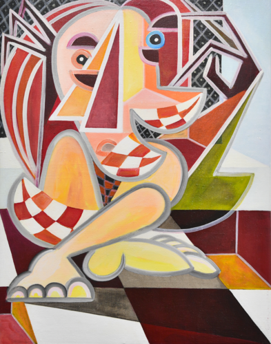 Femme au Cafe du Louvre Code :   AC008BDM- CHINA EDITION  DIGITALE MAX by Alessandro Cardamone, Painting for Sale on Singulart
