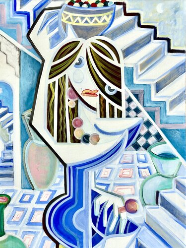 Donna sul Terrazzo Code: AC0015G  CHINA EDITION DIGITAL LIMITED SIGNED by Alessandro Cardamone, 인쇄 for Sale on Singulart