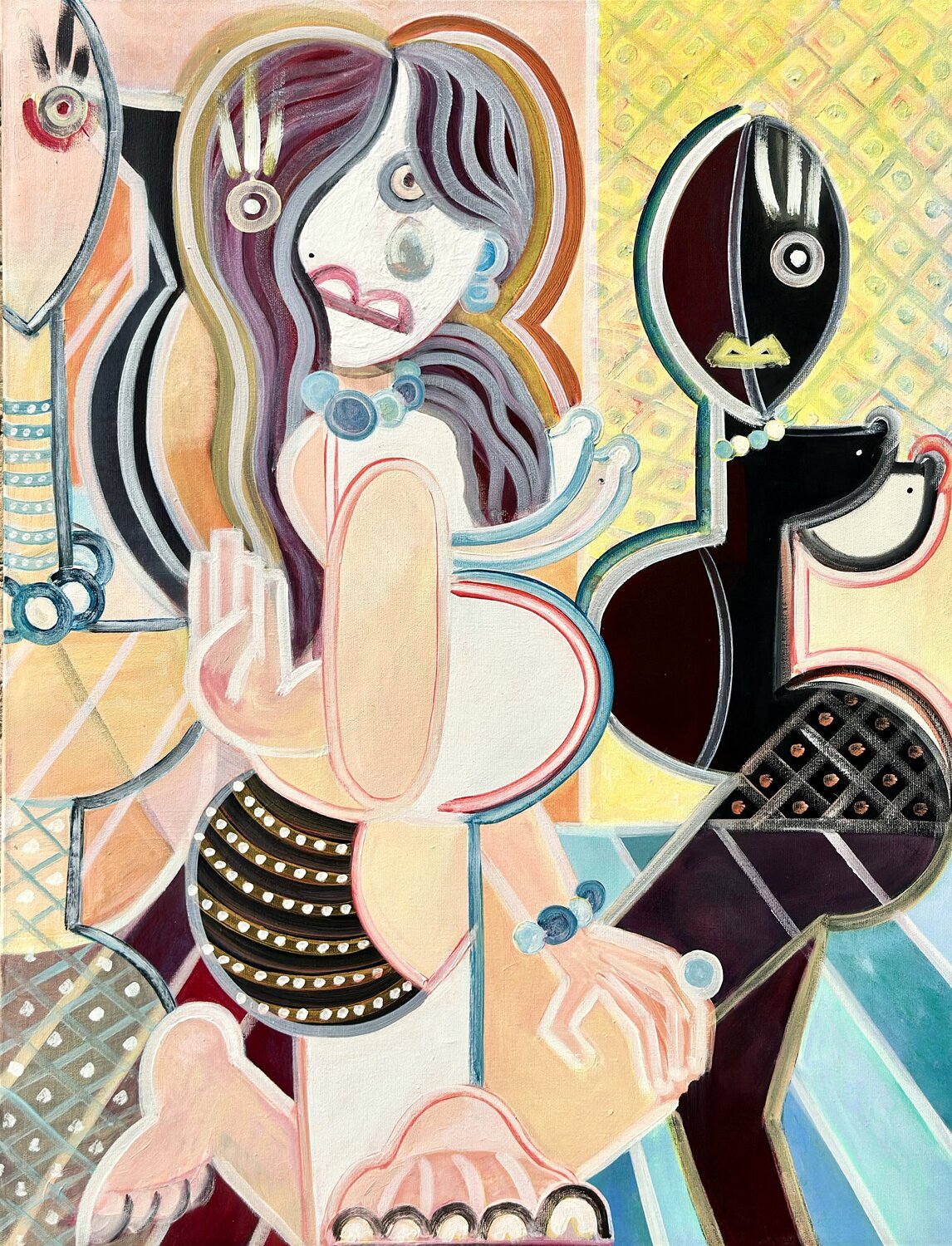 Donna in meditazione   Code : AC0034GD  - CHINA LIMITED  EDITION  DIGITAL  SIGNED Alessandro Cardamone Druck zu verkaufen