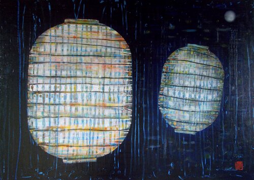 BIG and small lanterns van Nartana Thomas Holzweiler, Schilderij te koop op Singulart