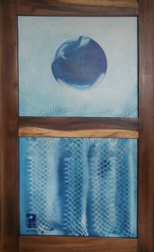 BLUE MARBLE van Nartana Thomas Holzweiler, Schilderij te koop op Singulart