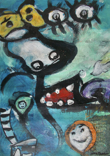 all eyes on you by Nartana Thomas Holzweiler, Work on Paper for Sale on Singulart