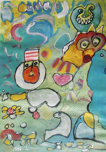 flying circus by Nartana Thomas Holzweiler, Painting for Sale on Singulart