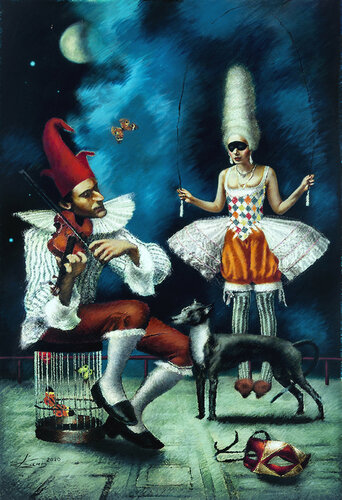 NIGHT VIOLIN van Steven Lamb, Schilderij te koop op Singulart