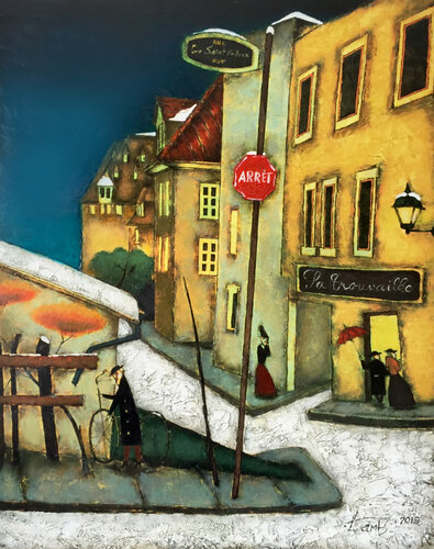 EVENING IN QUEBEC CITY von Steven Lamb, Malerei kaufen auf Singulart