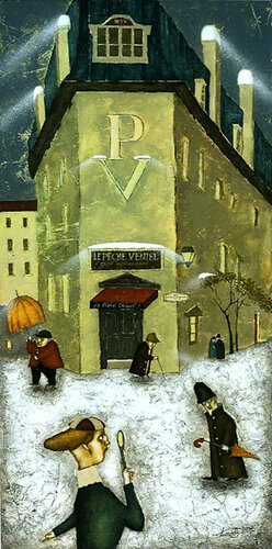 EVENING IN MONTREAL van Steven Lamb, Schilderij te koop op Singulart
