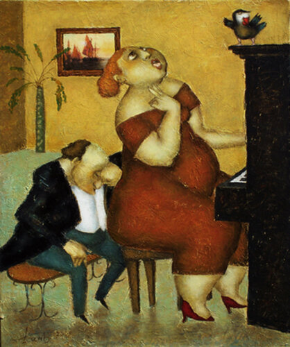 FAMILY REHEARSAL van Steven Lamb, Schilderij te koop op Singulart