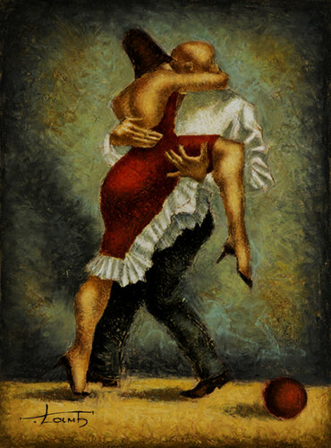 DANCING with a ball von Steven Lamb, Malerei kaufen auf Singulart