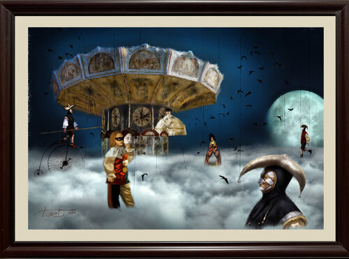 CIRQUE DE LA LUNE van Steven Lamb, Schilderij te koop op Singulart