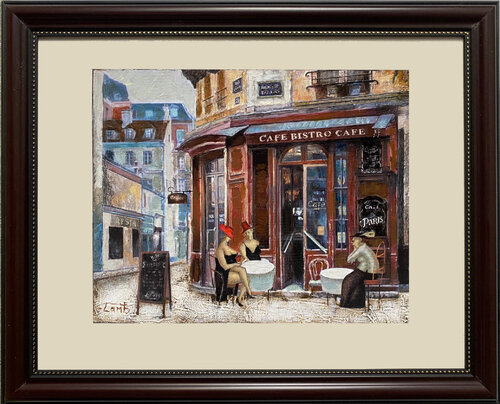"Cafe-Bistro in Paris" van Steven Lamb, Schilderij te koop op Singulart