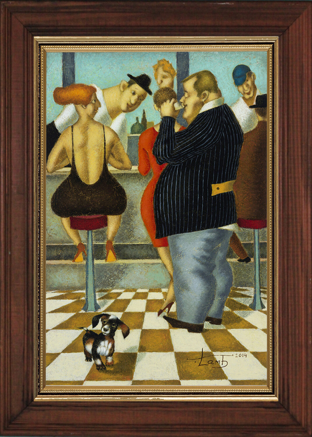 JUST A DRINK Steven Lamb Peinture originale à vendre