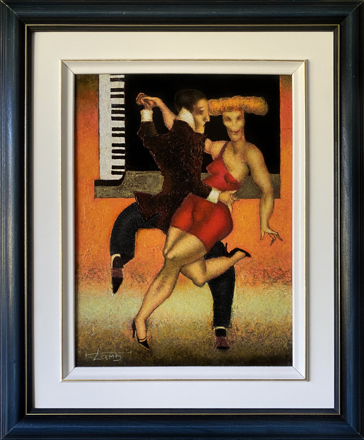 TWO DANCERS IN FRONT OF PIANO Steven Lamb Pintura original en venta
