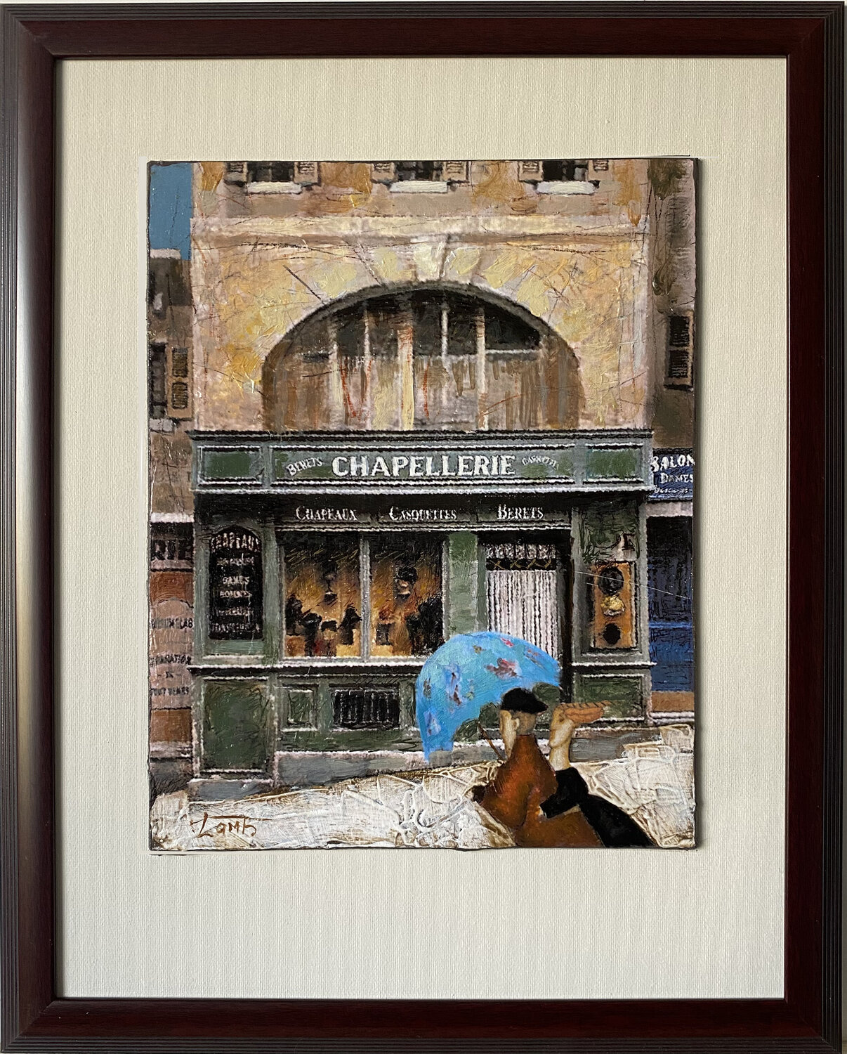 "CHAPELLERIE IN PARIS" Steven Lamb Origineel schilderij te koop