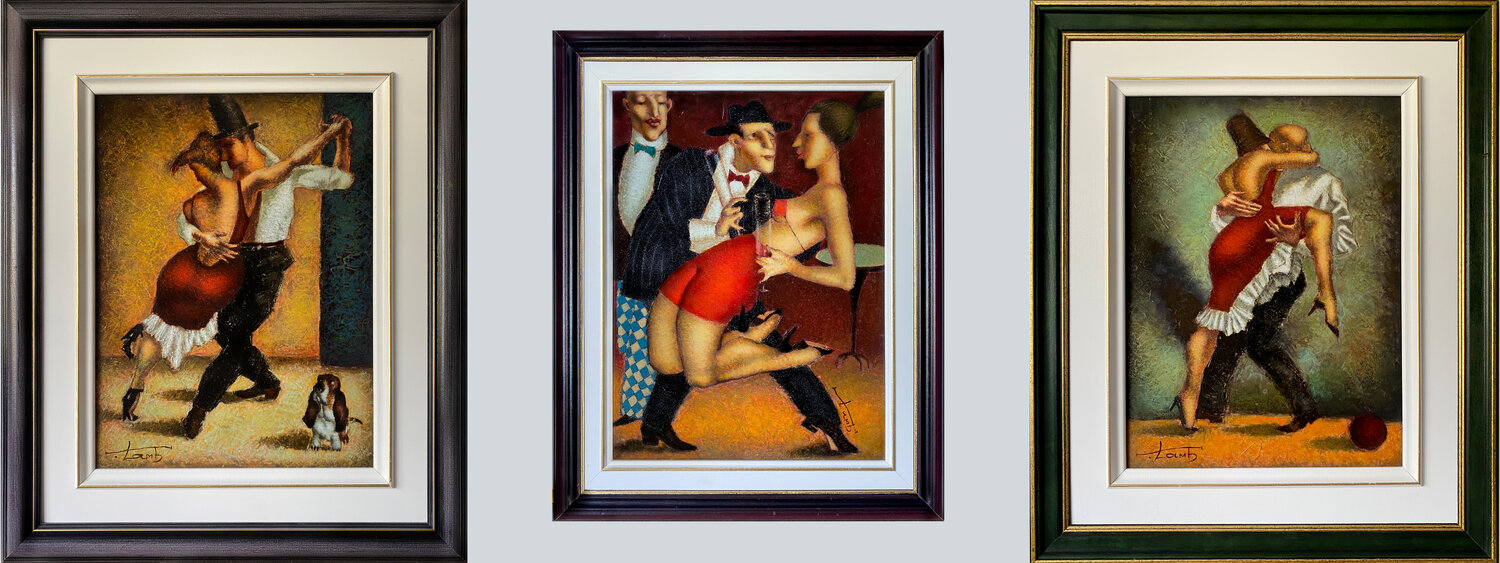 " DANCE" TRIPTYCH Steven Lamb Dipinto originale in vendita