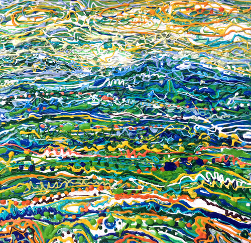 MONTAGNES ABSTRAIT di Natalia Kuruch, Pittura in vendita su Singulart