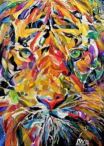 Tiger's mood von Natalia Kuruch, Malerei kaufen auf Singulart