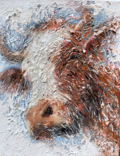 Vache curieuse par Natalia Kuruch, Digital en vente sur Singulart