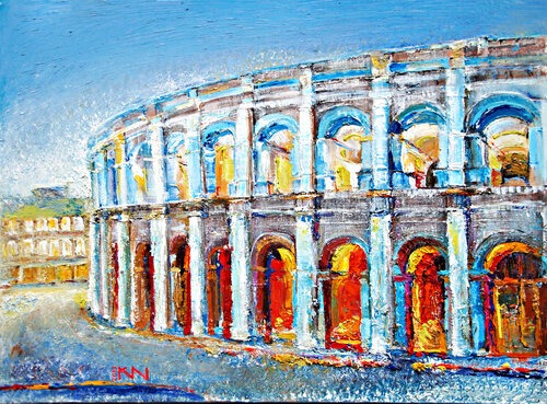 Les Arènes de Nîmes van Natalia Kuruch, Digitaal te koop op Singulart