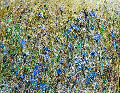 Wildflowers in the wind by Natalia Kuruch, Painting for Sale on Singulart