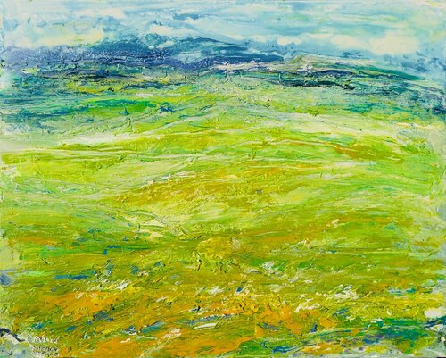 Paysage vert von Natalia Kuruch, Malerei kaufen auf Singulart