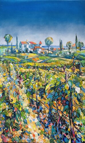 Paysage avec vineyard by Natalia Kuruch, Painting for Sale on Singulart