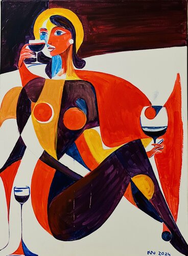 Red vine by Natalia Kuruch, Painting for Sale on Singulart
