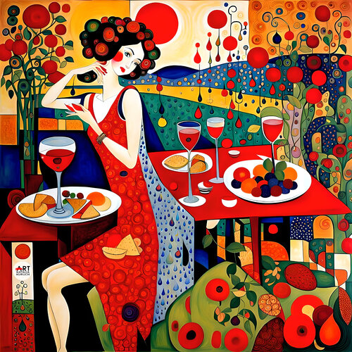 Table rouge von Natalia Kuruch, Malerei kaufen auf Singulart