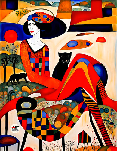 Dame de la savane par Natalia Kuruch, Peinture en vente sur Singulart