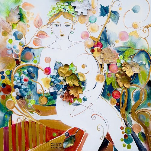 Grape Fairy van Natalia Kuruch, Schilderij te koop op Singulart