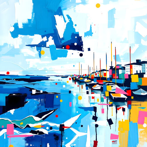 Sea Village van Natalia Kuruch, Schilderij te koop op Singulart
