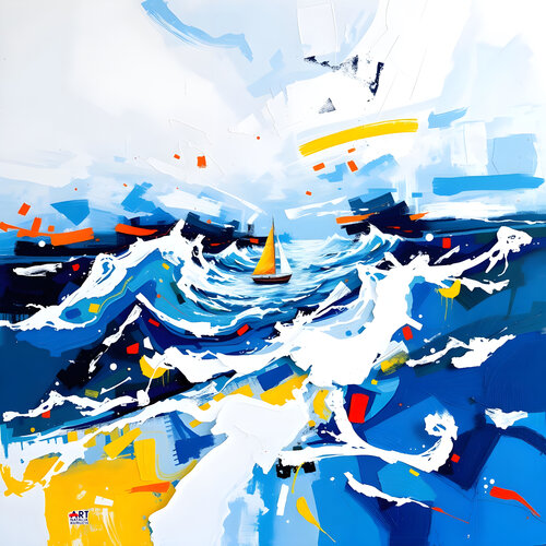 Walk by sea van Natalia Kuruch, Schilderij te koop op Singulart