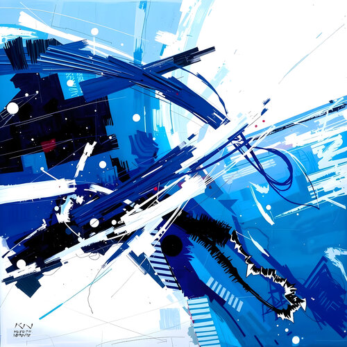 Blue mystere van Natalia Kuruch, Schilderij te koop op Singulart
