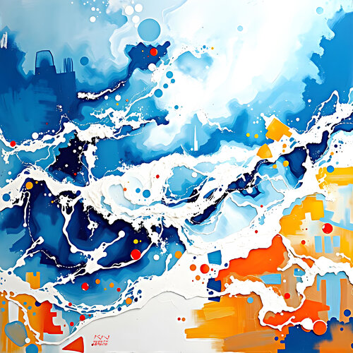 Colores Sea van Natalia Kuruch, Schilderij te koop op Singulart