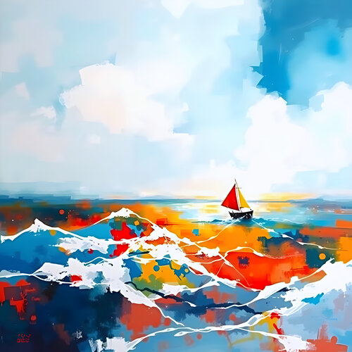 Red trip von Natalia Kuruch, Malerei kaufen auf Singulart