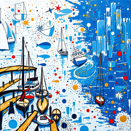 Toy boats van Natalia Kuruch, Schilderij te koop op Singulart