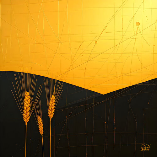 Wheat grain di Natalia Kuruch, Pittura in vendita su Singulart