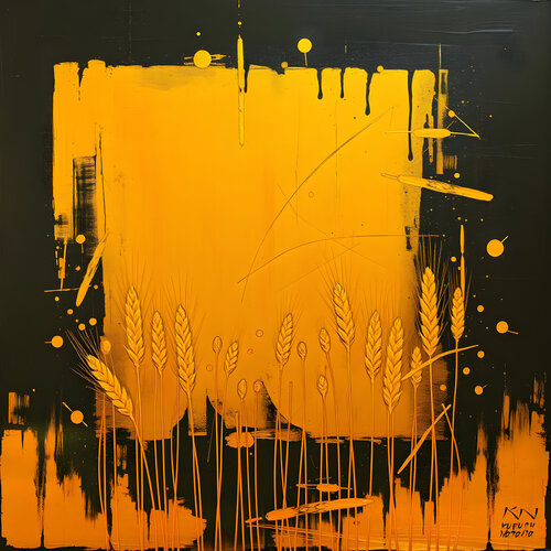 Gold Carre von Natalia Kuruch, Malerei kaufen auf Singulart