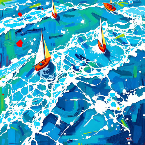 Waves van Natalia Kuruch, Schilderij te koop op Singulart