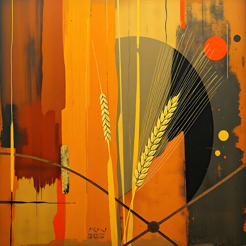Golden bread van Natalia Kuruch, Schilderij te koop op Singulart