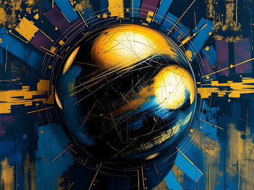 Blue spere di Natalia Kuruch, Pittura in vendita su Singulart