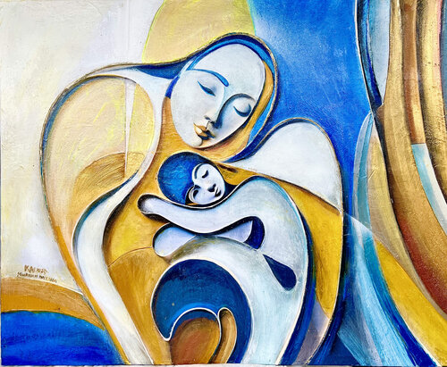 Mother's love di Natalia Kuruch, Pittura in vendita su Singulart