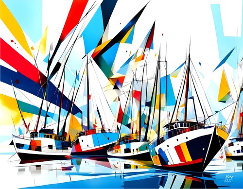 Sea ​​colorful wind par Natalia Kuruch, Peinture en vente sur Singulart