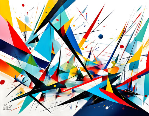 My geometric Avan-gard by Natalia Kuruch, 油畫 for Sale on Singulart